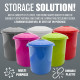 Large 70 Litre Multi Purpose Bucket With Handles Storage Organiser Waste Garden