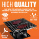 Fire Pit Bbq Grill Heater Outdoor Garden Square Firepit Brazier Patio Outside image