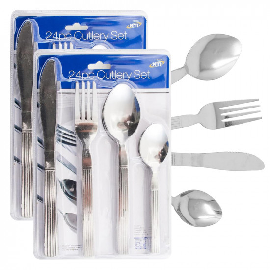48Pc Cutlery Set Kitchen Stainless Steel Tableware Dining Kit Spoon Fork Knife Kitchenware, Cutlery Sets image