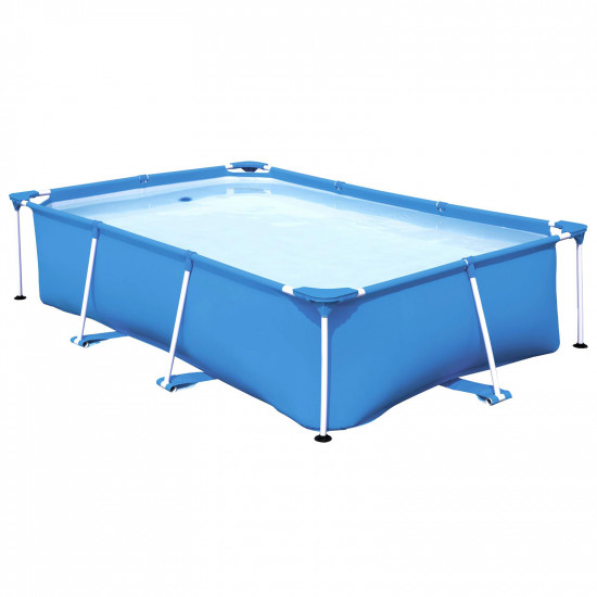 Bestway 56403 Steel Pro Frame Pool Without Pump, Square, Steel Frame Pool, Blue, 259 x 170 x 61 cm image