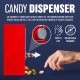Candy Vending Machine Retro Sweets Dispenser Gumball Kid Gift Red Jelly Bean Fun Xmas Gift image