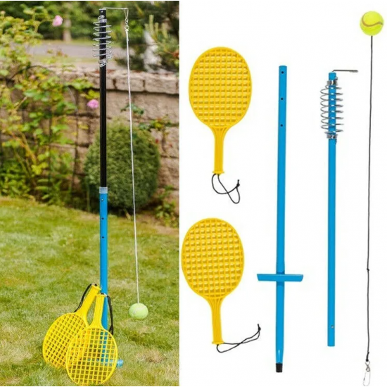 2 Player Swingball Game Rotor Spin Set Tennis Swing Kids Ball Garden Outdoor Fun image