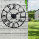 40Cm Big Roman Numerals Giant Open Face Metal Large Outdoor Garden Wall Clock image