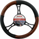 New Steering Wheel Cover Leather Look Car Accessories Soft Grip Full Black Parts image