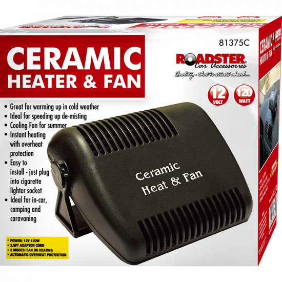 Hardli DC 12V 2 in 1 Car Portable Ceramic Heating Cooling Heater Fan Defroster Demister 