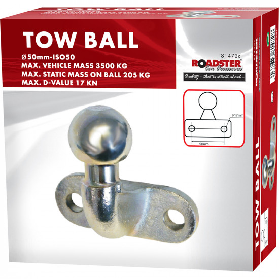 50Mm Tow Ball Eu Approved Towbar Bar Towing Ec Standard Stabiliser Quality New image