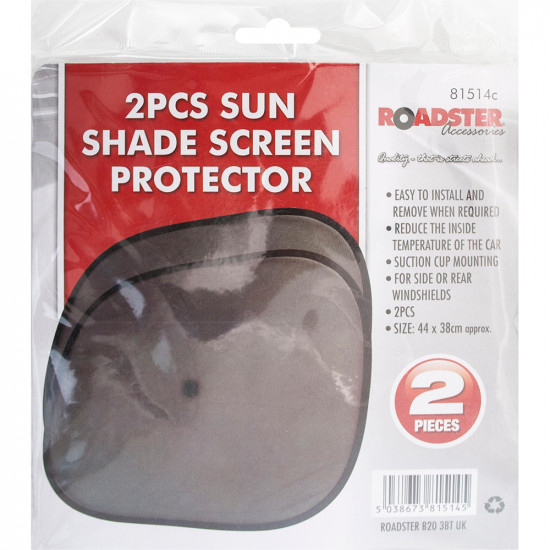 Pack Of 2 Car Mesh Window Sun Shades Sun Protector Shade Travel Baby Child Pet image