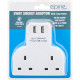 Double Socket Switch Plug 2 Gang Power Electric Adaptor Home Power 2 Usb Ports Electrical, Adaptors & Extension Leads image