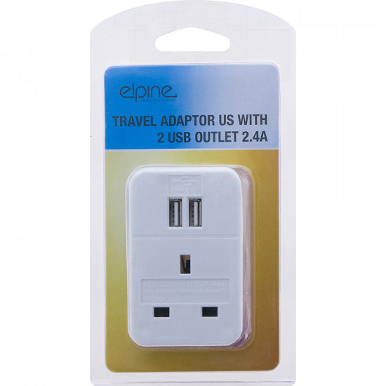 Single Travel Socket Switch Plug Power Electric Adaptor Power 2 Usb Ports Home Electrical, Adaptors & Extension Leads image