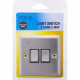 New 2 Gang 2 Way Stainless Steel Double Light Switch With Fixing Screws Home Electrical, Household Appliances image