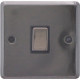 New Black Nickel Single Light Switch 1 Gang 2 Way On/Off With Fixing Screw Home image