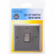 New Black Nickel Single Light Switch 1 Gang 2 Way On/Off With Fixing Screw Neon image