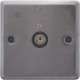 New Black Nickel Single Tv Socket Electrical Electric Home With Fixing Screw Electrical, Household Appliances image