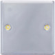 New Chrome Polish Single Blank Plate Light Switch Home Office Electric Socket image