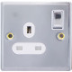 New Chrome Polish Switched Socket 1 Gang With Fixing Screws Electric Home Office Electrical, Household Appliances image