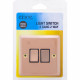 New Rose Gold Single Light Switch 2 Gang 2 Way On/Off With Fixing Screw Home Electrical, Household Appliances image