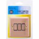 New Rose Gold Single Light Switch 3 Gang 2 Way On/Off With Fixing Screw Home Electrical, Household Appliances image