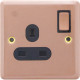 New Rose Gold Switched Socket 1 Gang With Fixing Screws Electric Home Office image