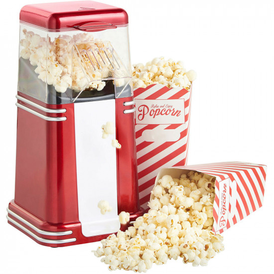 Pink 1200W Electric Hot Air Popcorn Maker Healthy Fat & Oil Free 