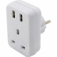 Single Socket Switch Plug Travel Power Electric Adaptor Home Power 2 Usb Ports image