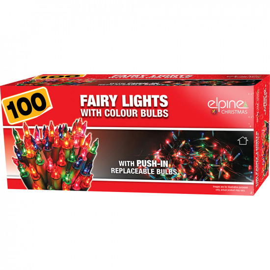 100 Bulb Multicolour Christmas Fairy Light Decoration Indoor Outdoor Xmas Bright image