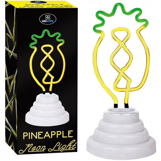 22Cm Neon Pineapple Light Lamp Bedroom Led Night Colourful Usb Battery Gift Xmas image