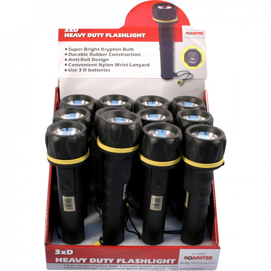 4 X New 3Xd Heavy Duty Flashlight Outdoor Light Torch Camping Bright Magnetic Electrical, Lights & Torches image