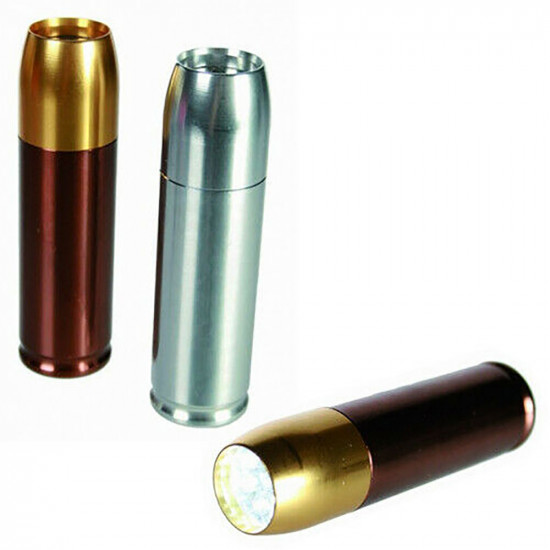 New 10Cm Metal Bullet Torch 9 Led Travel Outdoor Light Camping Hiking Xmas Gift image