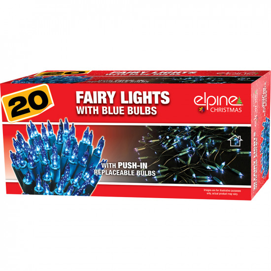 New 20 Bulb Blue Christmas Fairy Lights Decoration Indoor Outdoor Xmas Bright Electrical, Lights & Torches image