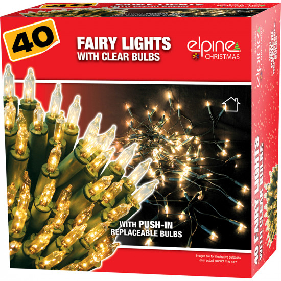 New 40 Bulb Clear Christmas Fairy Lights Decoration Indoor Outdoor Xmas Bright image