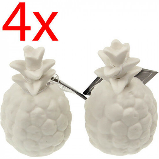 Set Of 4 Led Pineapple Shaped Ceramic 9Cm Home Decor White Mood Light Bedside Electrical, Lights & Torches image