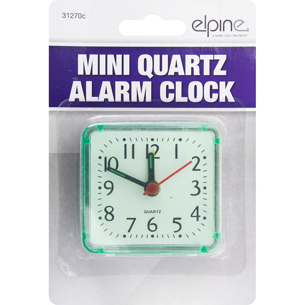 5 X Quartz Alarm Clock Mini Travel Analogue Light Snooze Bedside