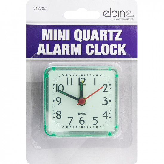5 X Quartz Alarm Clock Mini Travel Analogue Light Snooze Bedside Table Office image