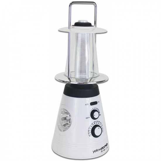  New 20 Led Lantern With Radio Camping Lamp Hiking Fishing Outdoor Light Sound image