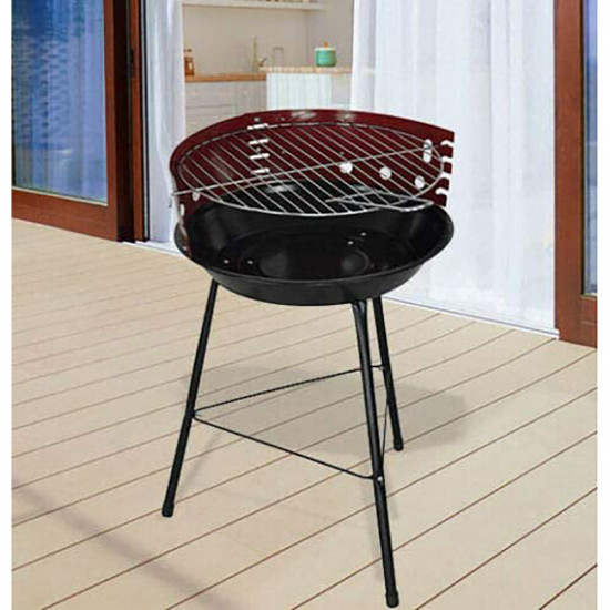 33Cm Round Barbecue Bbq Grill Outdoor Charcoal Patio Cooking Portable Picnic New image