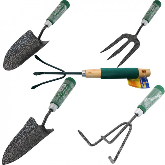 New Set Of 5 Gardening Tools Outdoor Hand Tool Planting Plastic Handle Grip Garden & Outdoor, Garden Tools image