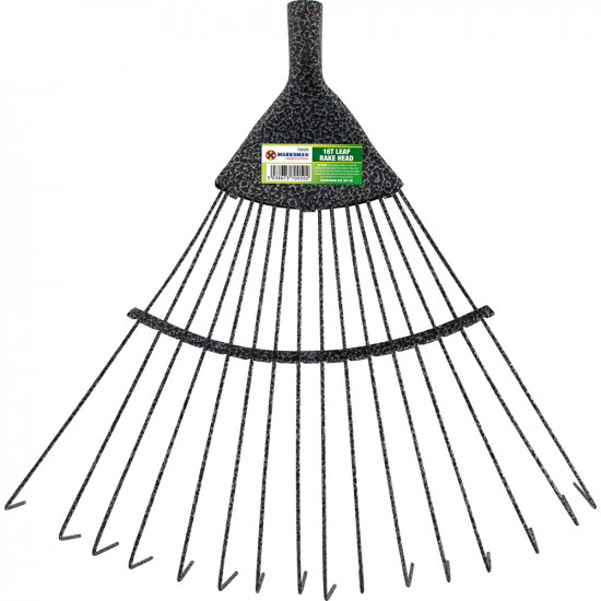 Replacement 16 Tooth Lawn Rake Head Garden Carbon Steel Grass Leaves Leaf Lawn image