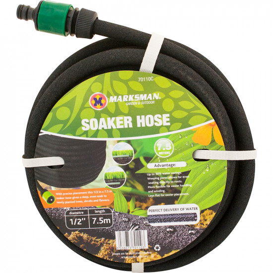 7.5M Hozelock Compatible Porous Soaker Hose Garden Drip Irrigation Watering Pipe Garden & Outdoor, Hose Pipes & Fittings image