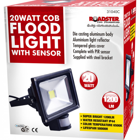 20W Pir Led Cob Floodlight Modern Security Flood Light Motion Sensor Outside New Garden & Outdoor, Miscellaneous image