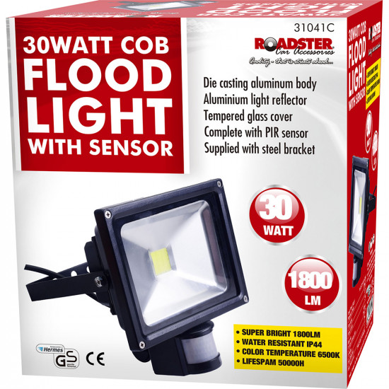 30W Pir Led Cob Floodlight Modern Security Flood Light Motion Sensor Outside New Garden & Outdoor, Miscellaneous image