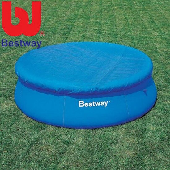 8Ft Bestway Swimming Pool Cover Fast Set Outdoor Rain Paddling Protective New image