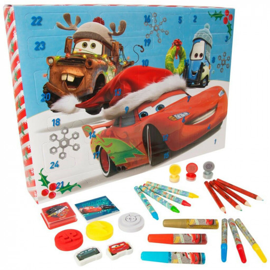 Disney Cars Advent Calendar Surprise Christmas Xmas Kids Fun Activity Puzzle New image