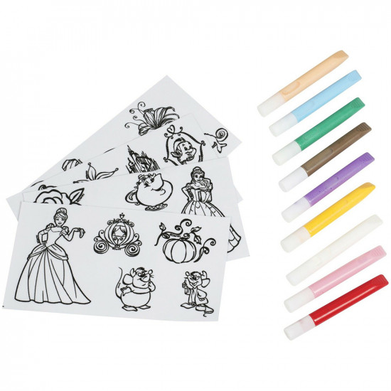 Disney Princess Jelly Stickers Glue Glitter Gift Set Creative Art Fun Craft New image