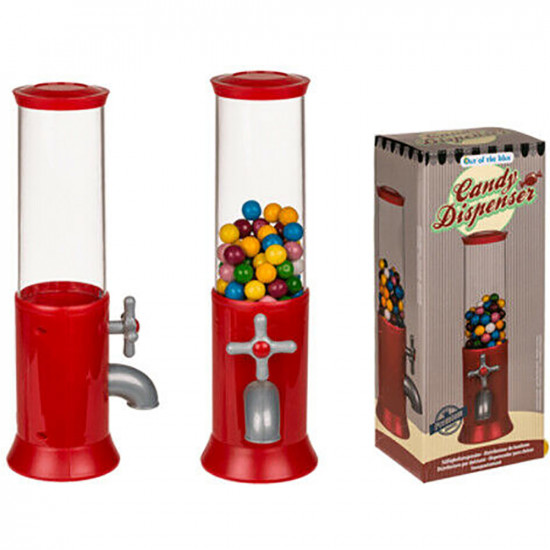 New Red Retro Candy Dispenser Vintage Toy Kids Bubble Gum Sweets Fun Xmas Gift image