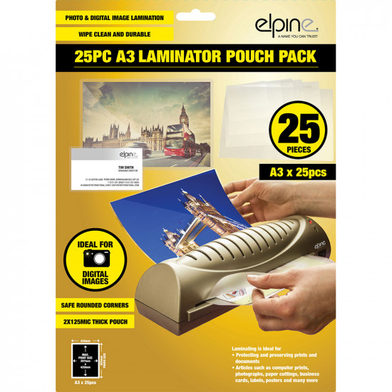 New 50Pc A3 Laminating Pouches Set Micron Safe Digital Image Lamination Pouch Gifts & Gadgets, Stationery image