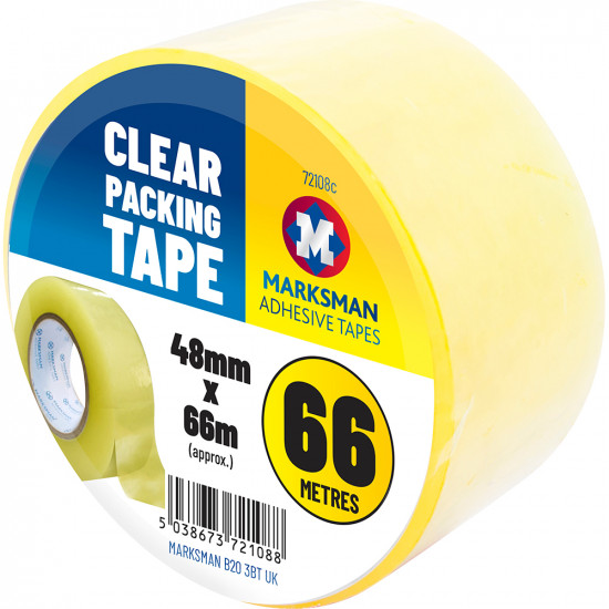 Buff ROLLS OF CLEAR BUFF PARCEL PACKING OF 48mmx66M STRONG PACKING ADHESIVE TAPE 