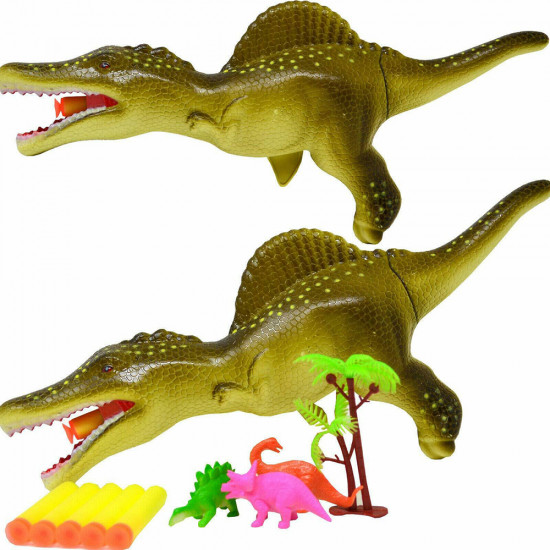 New 11Pc Dinosaur Shape Gun Soft Bullet Darts Fun Kids Target Game Xmas Gift Toy Gifts & Gadgets, Toys image