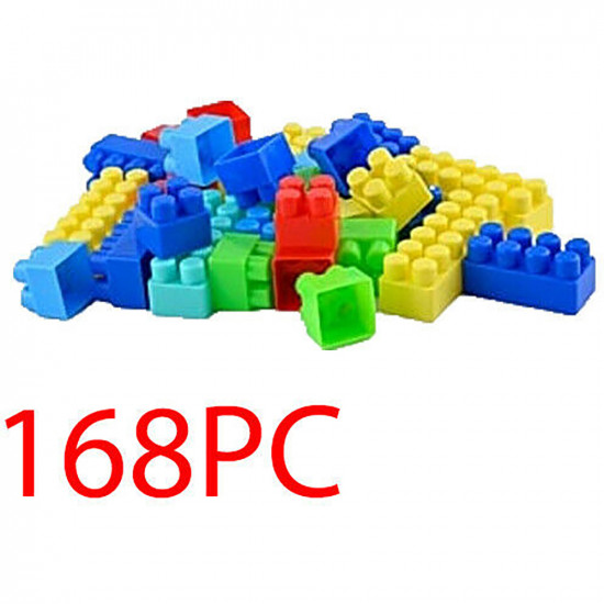 New 168Pc Building Block Set Blocks Tub Xmas Gift Set Kids Fun Activity Creative Gifts & Gadgets, Toys image