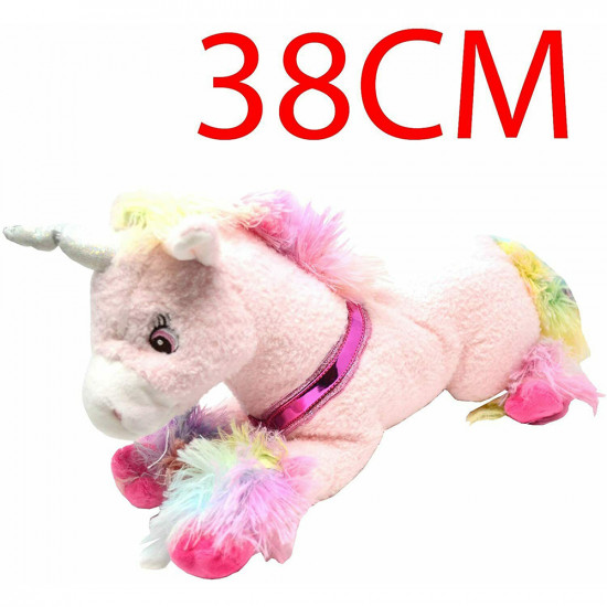 New 38Cm Magical Pink Plush Unicorn Pony Stuffed Animal Toy Soft Xmas Gift image