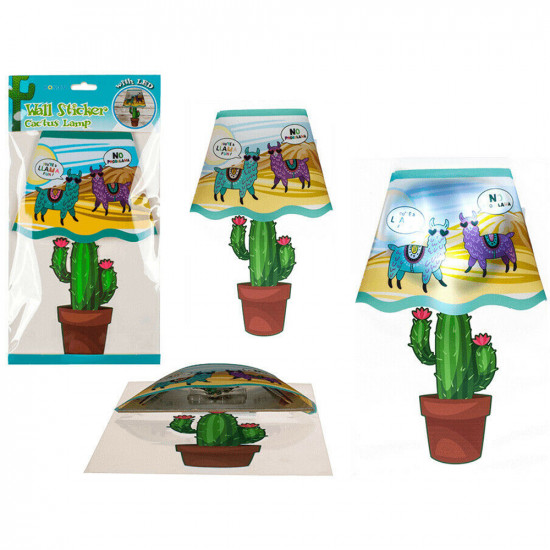 New Llama Wall Stickers Funny Kid Fun Reward Plastic Activity Easy Led Cactus image